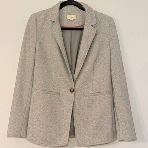 Ann Taylor Loft Womens Blazer Jacket Size 4 Grey